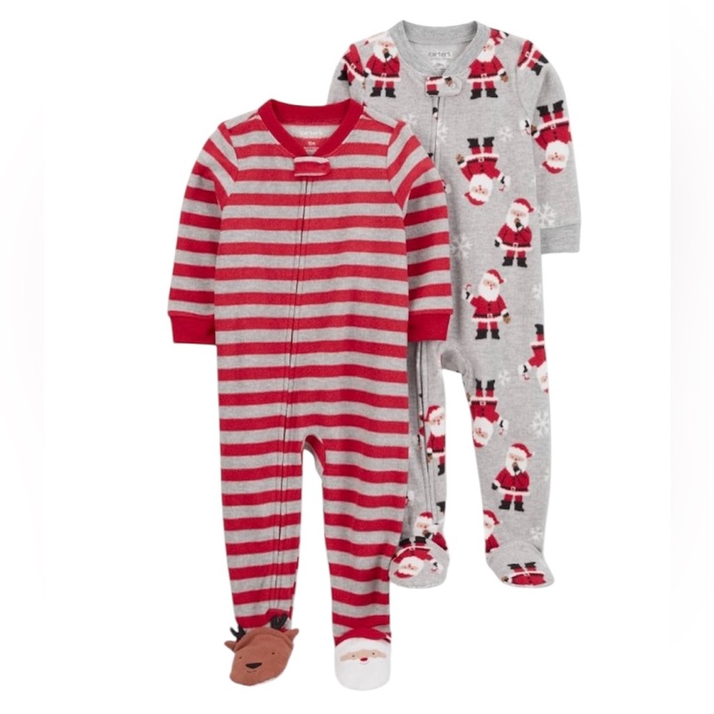Carter’s Just One You Toddler Boys 2-Piece Christmas Fleece Pajama Set - 12m NWT